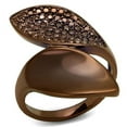 thumbnail image 1 of Alamode 3W1157-9 Women IP Coffee Light Brass Ring with AAA Grade CZ in Light Coffee - Size 9, 1 of 1