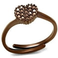 thumbnail image 1 of Alamode 3W1166-7 Women IP Coffee Light Brass Ring with AAA Grade CZ in Light Coffee - Size 7, 1 of 1