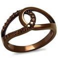 thumbnail image 1 of Alamode 3W1176-8 Women IP Coffee Light Brass Ring with AAA Grade CZ in Light Coffee - Size 8, 1 of 1