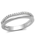 thumbnail image 1 of Alamode 3W1229-7 Women Rhodium Brass Ring with AAA Grade CZ in Clear - Size 7, 1 of 1