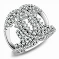 thumbnail image 1 of Alamode 3W1448-6 Women Rhodium Brass Ring with AAA Grade CZ in Clear - Size 6, 1 of 1