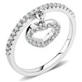 thumbnail image 1 of Alamode 3W1579-6 Women Rhodium Brass Ring with AAA Grade CZ in Clear - Size 6, 1 of 1