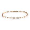 thumbnail image 1 of Alamode 3W1714-7 7 in. Rose Gold Brass Bracelet with AAA Grade CZ, Clear, 1 of 1