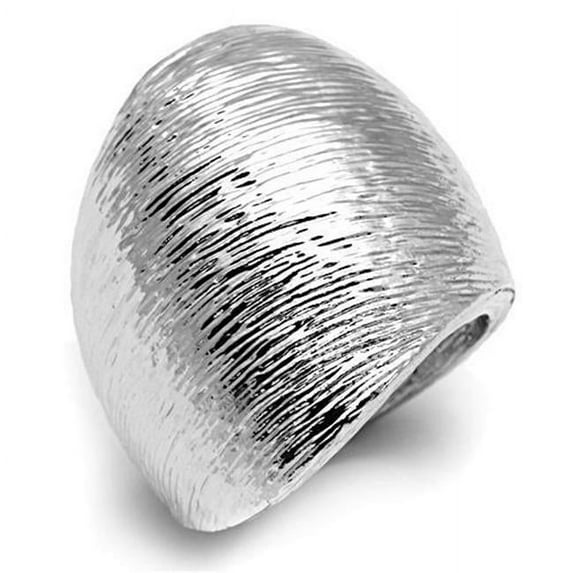 Alamode 3W256-6 Women Rhodium Brass Ring with No Stone in No Stone - Size 6