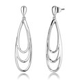 thumbnail image 1 of Alamode 3W349 Women Rhodium Brass Earrings with No Stone in No Stone, 1 of 1