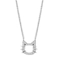thumbnail image 1 of Alamode 3W446-16 Women Rhodium Brass Necklace with AAA Grade CZ in Clear - 16 in., 1 of 1