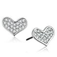 thumbnail image 1 of Alamode 3W645 Women Rhodium Brass Earrings with AAA Grade CZ in Clear, 1 of 1