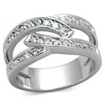 thumbnail image 1 of Alamode 3W806-6 Women Rhodium Brass Ring with AAA Grade CZ in Clear - Size 6, 1 of 1