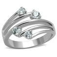 thumbnail image 1 of Alamode 3W813-7 Women Rhodium Brass Ring with AAA Grade CZ in Clear - Size 7, 1 of 1