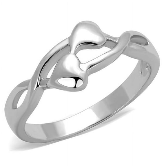 Alamode 3W859-7 Women Rhodium Brass Ring with No Stone in No Stone - Size 7