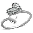 thumbnail image 1 of Alamode 3W867-7 Women Rhodium Brass Ring with AAA Grade CZ in Clear - Size 7, 1 of 1