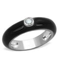 thumbnail image 1 of Alamode 3W873-9 Women Rhodium Brass Ring with AAA Grade CZ in Clear - Size 9, 1 of 1