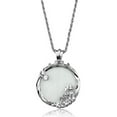 thumbnail image 1 of Alamode 3W907-26.5 Women Rhodium Brass Magnifier Pendant with Top Grade Crystal in Clear - 26.5 in., 1 of 1