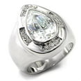 thumbnail image 1 of Alamode 7X236-7 Rhodium 925 Sterling Silver Ring with AAA Grade CZ, Clear - Size 7, 1 of 1
