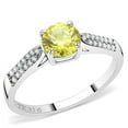 thumbnail image 1 of Alamode DA021-10 Women High Polished Stainless Steel Ring with AAA Grade CZ in Topaz - Size 10, 1 of 1