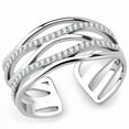 thumbnail image 1 of Alamode DA047-7 Women High Polished Stainless Steel Ring with AAA Grade CZ in Clear - Size 7, 1 of 1
