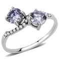 thumbnail image 1 of Alamode DA244-9 Women High Polished Stainless Steel Ring with AAA Grade CZ in Light Amethyst - Size 9, 1 of 1