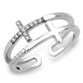 thumbnail image 1 of Alamode DA319-6 Women No Plating Stainless Steel Ring with AAA Grade CZ in Clear - Size 6, 1 of 1