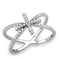 thumbnail image 1 of Alamode DA353-8 Women High Polished Stainless Steel Ring with AAA Grade CZ in Clear - Size 8, 1 of 1