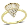 thumbnail image 1 of Alamode DA359-9 Women IP Gold Stainless Steel Ring with AAA Grade CZ in Clear - Size 9, 1 of 1