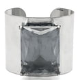 thumbnail image 1 of Alamode LO1133-5.5 Women Antique Silver Brass Bangle with Synthetic in Clear - 5.5 in., 1 of 1