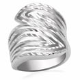thumbnail image 1 of Alamode LO2076-7 Women Rhodium Brass Ring with No Stone in No Stone - Size 7, 1 of 1
