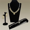 thumbnail image 1 of Alamode LO2429 Women Gold Brass Jewelry Sets with AAA Grade CZ in Topaz, 1 of 1