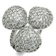 thumbnail image 1 of Alamode LO2526-6 Women Rhodium Brass Ring with AAA Grade CZ in Clear - Size 6, 1 of 1