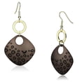thumbnail image 1 of Alamode LO2701 Women Special Color Iron Earrings with Epoxy in Jet, 1 of 1