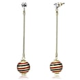 thumbnail image 1 of Alamode LO2748 Women Gold Iron Earrings with Top Grade Crystal in Clear, 1 of 1
