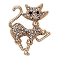thumbnail image 1 of Alamode LO2820 Women Flash Rose Gold White Metal Brooches with Top Grade Crystal in Clear, 1 of 1
