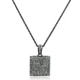thumbnail image 1 of Alamode LO3471-18 Women TIN Cobalt Black Brass Chain Pendant with Top Grade Crystal in Black Diamond - 18 in., 1 of 1