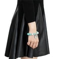 thumbnail image 1 of Alamode LO3784-8 Women Antique Silver White Metal Bracelet with Synthetic in Turquoise - 8 in., 1 of 1
