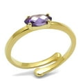 thumbnail image 1 of Alamode LO4068-8 Women Flash Gold Brass Ring with AAA Grade CZ in Amethyst - Size 8, 1 of 1