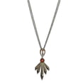 thumbnail image 1 of Alamode LO4216-18 Women Antique Copper Brass Necklace with Synthetic in Champagne - 18 in., 1 of 1