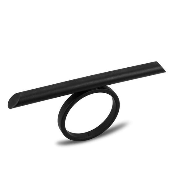 Alamode LO4259-6 Women Ruthenium Brass Ring with No Stone in No Stone - Size 6