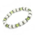 thumbnail image 1 of Alamode LO4653-6.5 Women Antique Silver White Metal Bracelet with Synthetic in Olivine - 6.5 in., 1 of 1