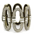 thumbnail image 1 of Alamode LO4657-7 Unisex Antique Copper White Metal Bracelet with Top Grade Crystal in Clear - 7 in., 1 of 1