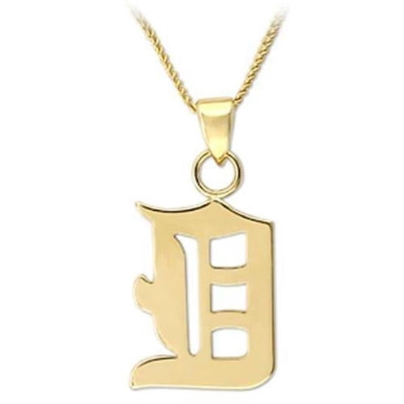 Alamode LO688-16 Women Gold Brass Chain Pendant with No Stone in No Stone - 16 in.