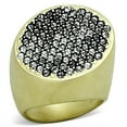 thumbnail image 1 of Alamode LOA889-6 Women Matte Gold Brass Ring with Top Grade Crystal in Clear - Size 6, 1 of 1