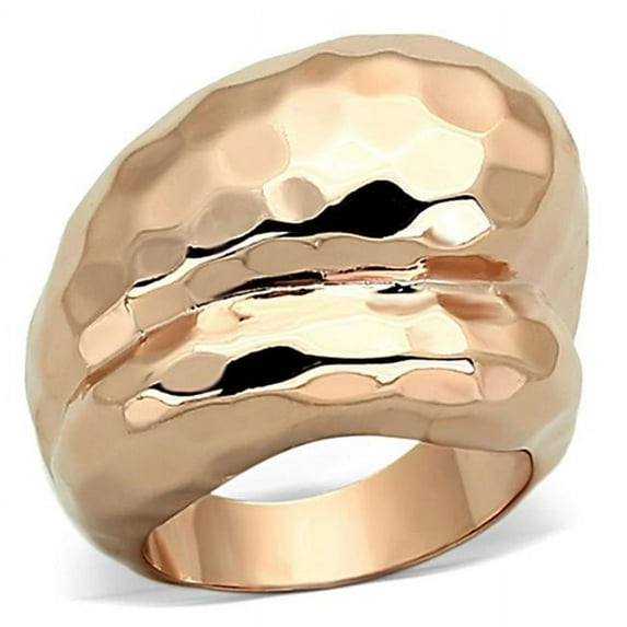 Alamode LOA901-5 Women Rose Gold Brass Ring with No Stone in No Stone - Size 5