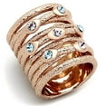 thumbnail image 1 of Alamode LOA909-7 Women Rose Gold Brass Ring with Top Grade Crystal in Multi Color - Size 7, 1 of 1