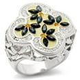 thumbnail image 1 of Alamode LOA940-6 Women Rhodium Brass Ring with Top Grade Crystal in Multi Color - Size 6, 1 of 1