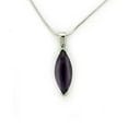 thumbnail image 1 of Alamode LOAS1316-18 Women Rhodium 925 Sterling Silver Chain Pendant with AAA Grade CZ in Amethyst - 18 in., 1 of 1