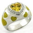 thumbnail image 1 of Alamode LOAS761-9 Women Rhodium 925 Sterling Silver Ring with AAA Grade CZ in Topaz - Size 9, 1 of 1