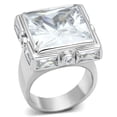 thumbnail image 1 of Alamode LOAS862-8 Women Rhodium 925 Sterling Silver Ring with AAA Grade CZ in Clear - Size 8, 1 of 1