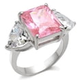 thumbnail image 1 of Alamode LOAS869-5 Women High-Polished 925 Sterling Silver Ring with AAA Grade CZ in Rose - Size 5, 1 of 1