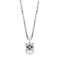 thumbnail image 1 of Alamode LOS893-18 Women Rhodium 925 Sterling Silver Chain Pendant with AAA Grade CZ in Clear - 18 in., 1 of 1