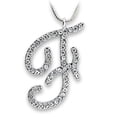 thumbnail image 1 of Alamode OT119 Women Rhodium Brass Pendant with Top Grade Crystal in Clear, 1 of 1