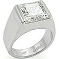 thumbnail image 1 of Alamode  Rhodium 925 Sterling Silver Ring with AAA Grade CZ, Clear - Size 7, 1 of 1